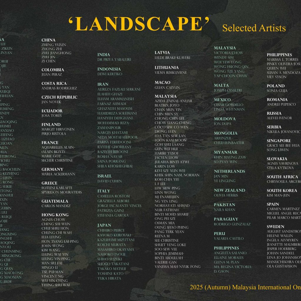 Malaysia International Online huried art competition Landscape Selected artists