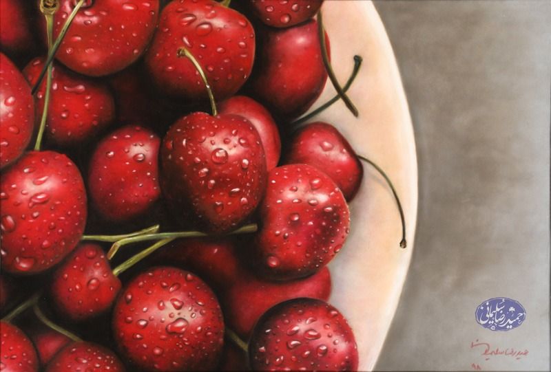 نقاشی گیلاس اثر حمید رضا سلیمانی